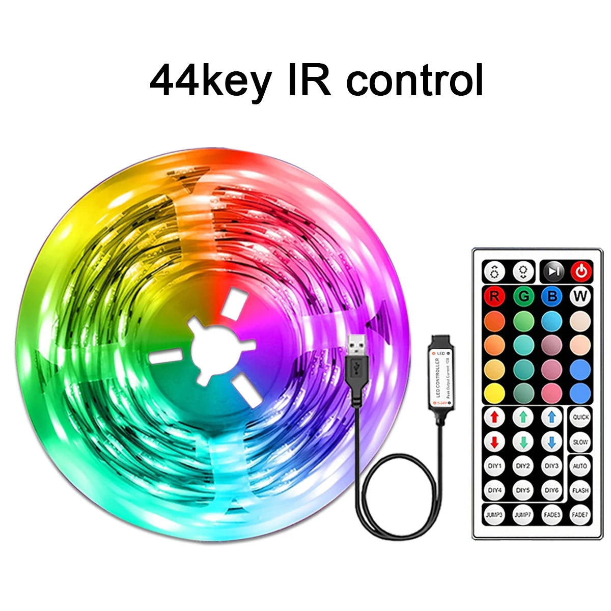 RGB Led Strip Lights with Remote Control Luces Led Room Light USB Flexible Ribbon for Room Decoration TV Backlight Diode Tape