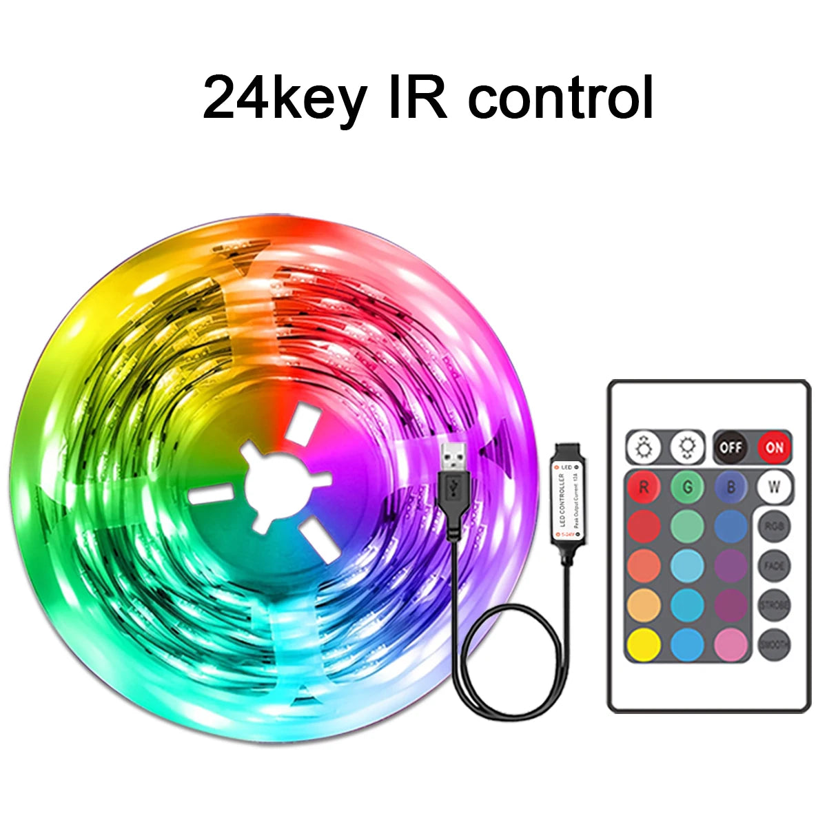 RGB Led Strip Lights with Remote Control Luces Led Room Light USB Flexible Ribbon for Room Decoration TV Backlight Diode Tape