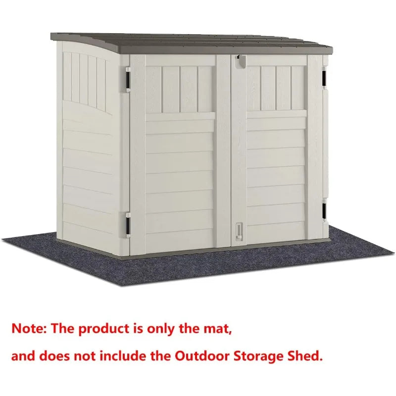 Outdoor Storage Shed Mat, Waterproof and Dustproof Outdoor Carport Mat—Backing Prevents Liquid Penetration, Soft Material