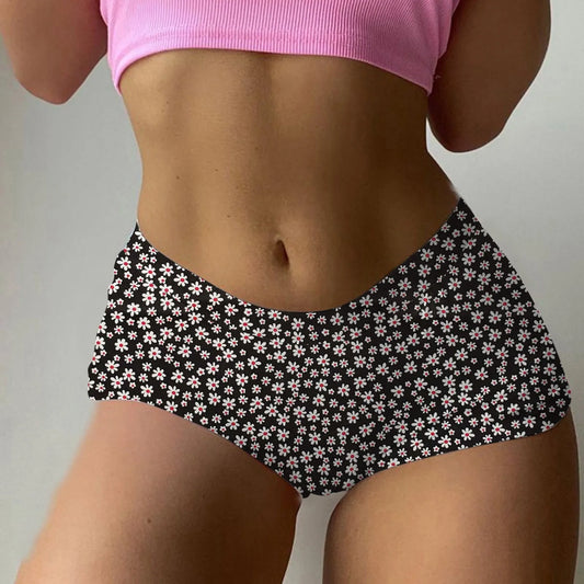 2024 Sexy Panties For Women Printed Butterfly Panties Ladies Soft Breathable Underpants Lingerie Mid Waist Female Underwear