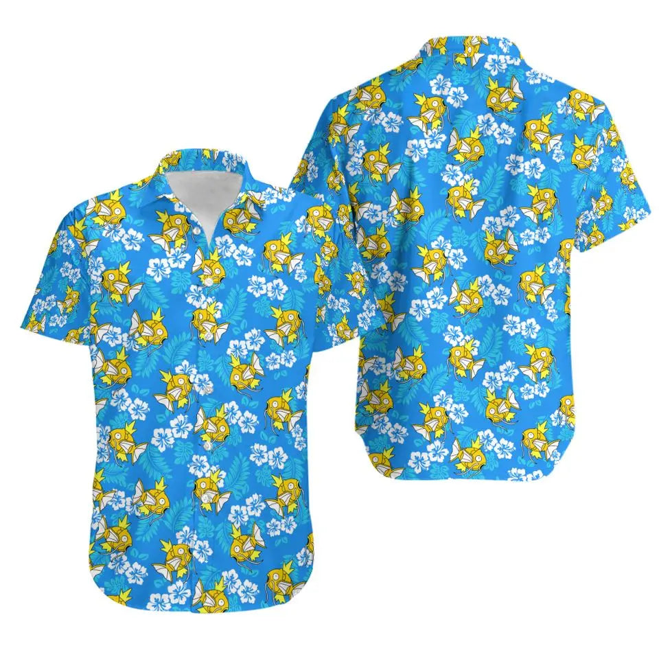 Fun Animal Cartoon Men's Hawaiian Shirts 3D Print Men's Summer Loose Beach Oversize Short-sleeved Top Men's Cute Shirts For Boys