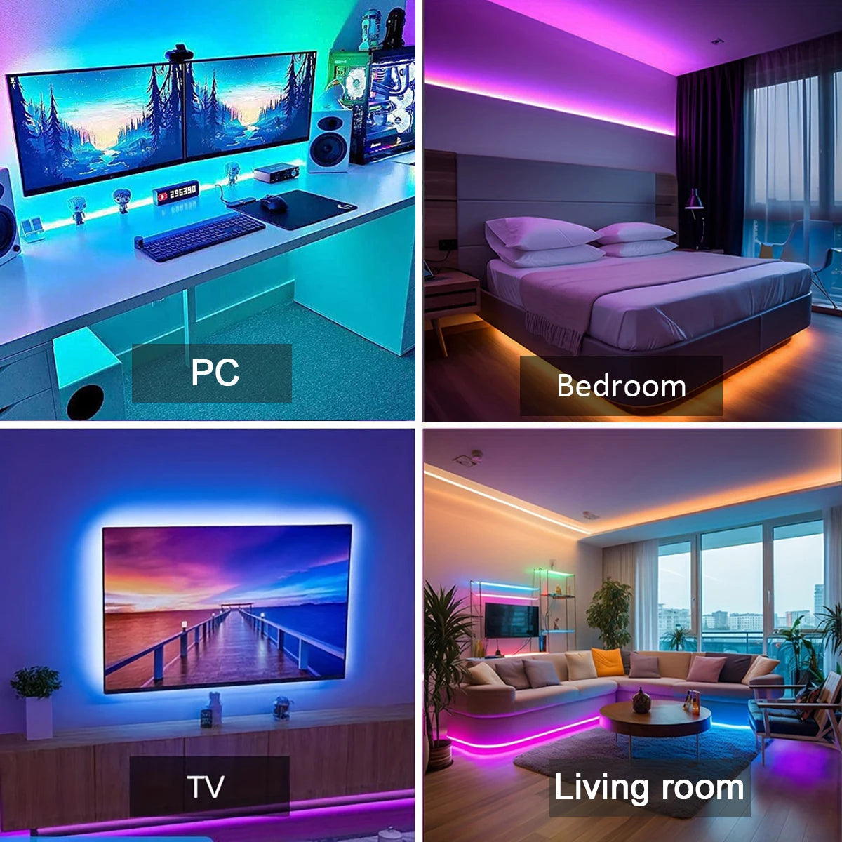 RGB Led Strip Lights with Remote Control Luces Led Room Light USB Flexible Ribbon for Room Decoration TV Backlight Diode Tape