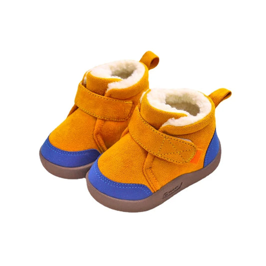 Winter Kids Snow Boots Infant Baby Girl Shoes Cotton Plush Warm Toddler Sneakers Fashion Boys Short Boots Non-Slip SCW028