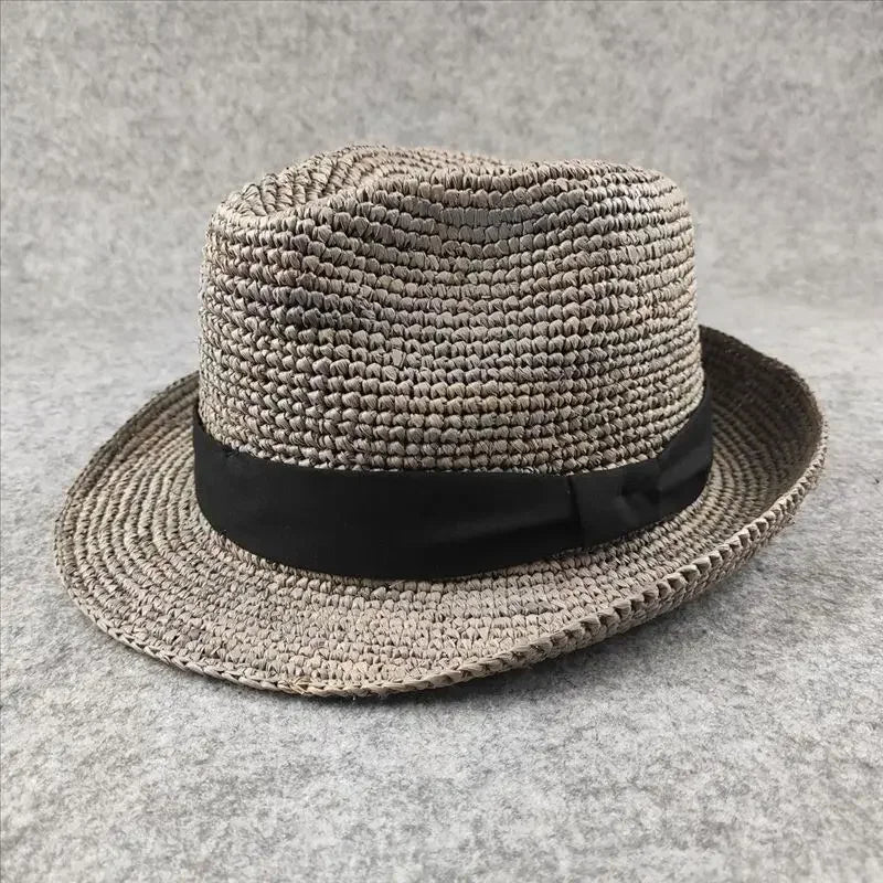 XL Large Size 61cm Panama Straw Hat for Woman and Man Foldable Straw Woven Sun Hat UPF 50+ Uv Sun Protection Shading Summer  Hat