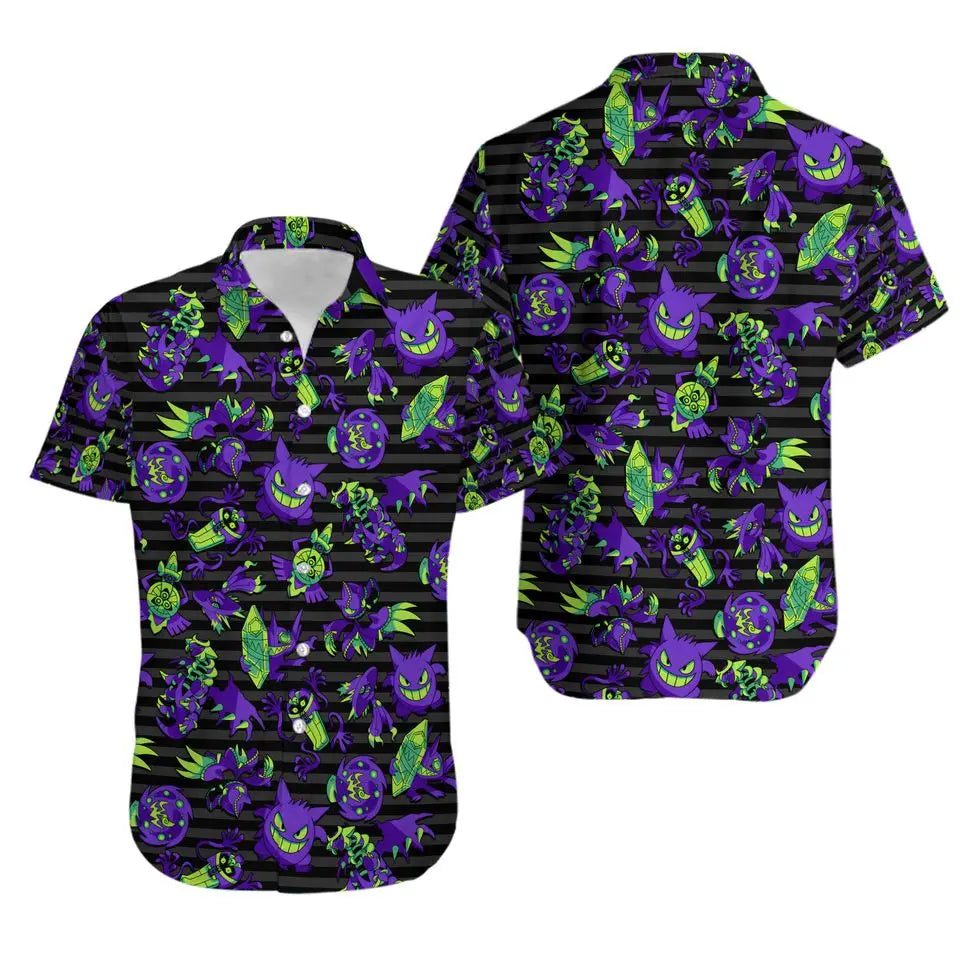 Fun Animal Cartoon Men's Hawaiian Shirts 3D Print Men's Summer Loose Beach Oversize Short-sleeved Top Men's Cute Shirts For Boys