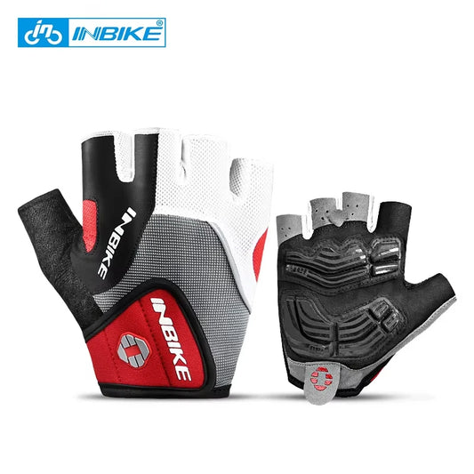 INBIKE Half Finger Cycling Gloves GEL Padded Men Women Shockproof Summer MTB Bicycle Gloves Sports Gym Fitness Glove Accessoreis