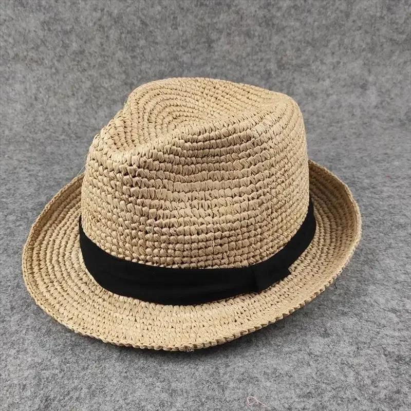 XL Large Size 61cm Panama Straw Hat for Woman and Man Foldable Straw Woven Sun Hat UPF 50+ Uv Sun Protection Shading Summer  Hat