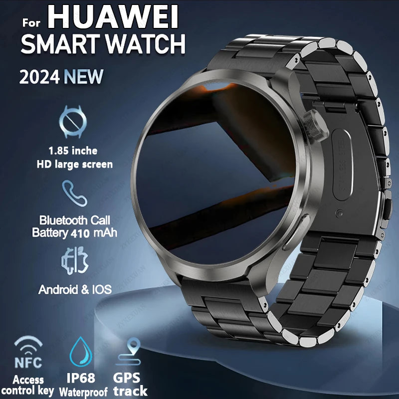 2024 New For HUAWEI Sports Smart Watch Men 1.85 AMOLED HD Screen GPS NFC Compass Altimeter Waterproof Bluetooth Call Smart Watch